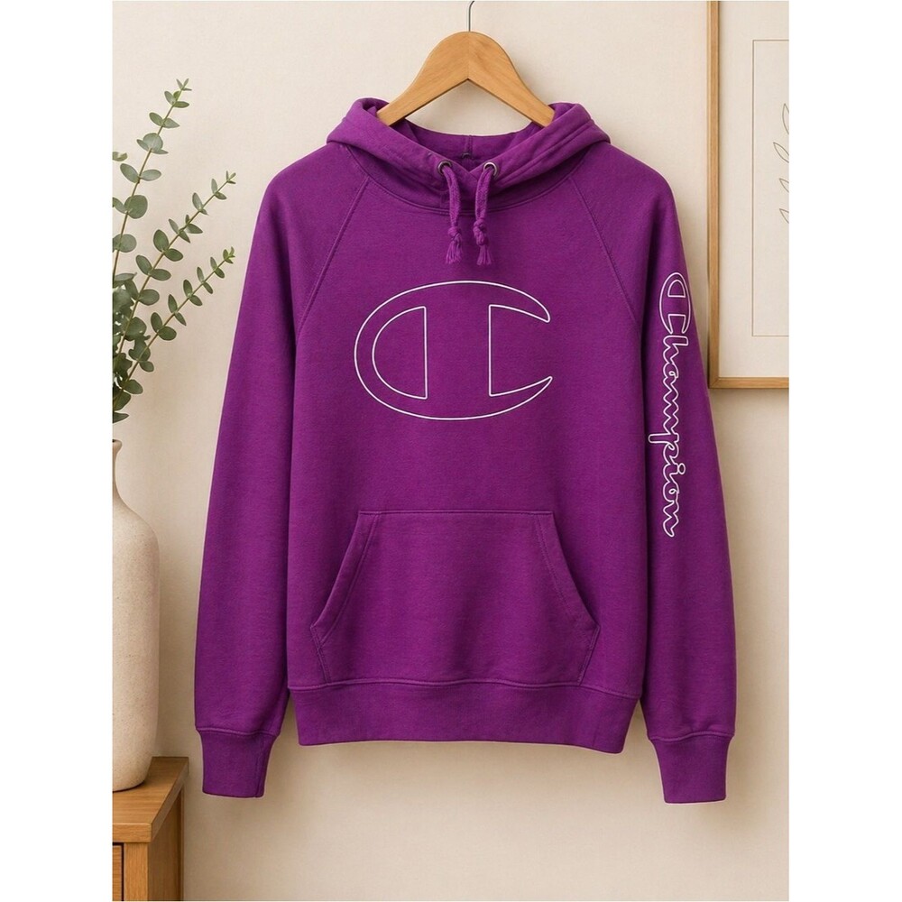 Champion Athletic Wear Purple Pullover Hoodie Size Large